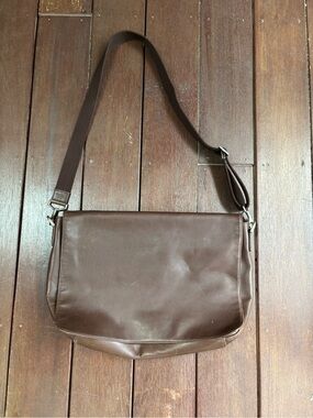 Vintage COACH 5216 Brown Glove-tanned Leather Legacy Flap Messenger Briefcase